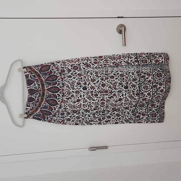 Boteh Verbena Print Crop Top Midi Skirt Set 6 Small Medium Cotton Linen - Picture 8 of 11